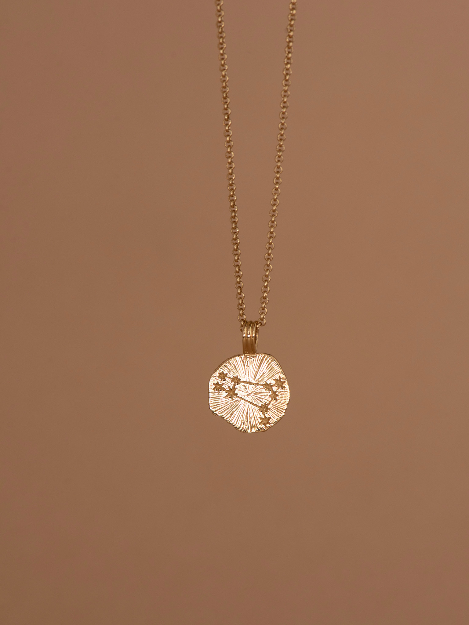 Sun in aries necklace - 22k gold vermeil